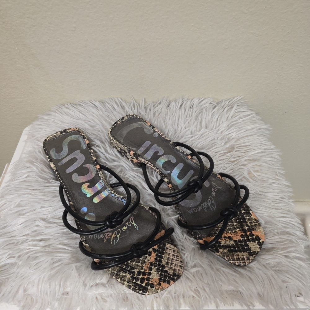 Circus by Sam Edelman Snakeskin Strappy Sandals